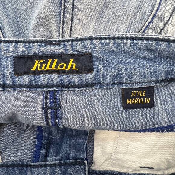 Killah Marylin Women's Straight Leg Jeans Size 27 (4) Light Wash - Picture 13 of 16